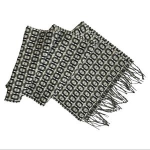 NWT Softer Than Cashmere Cashmere Touch Scarf Unisex Black/Gray